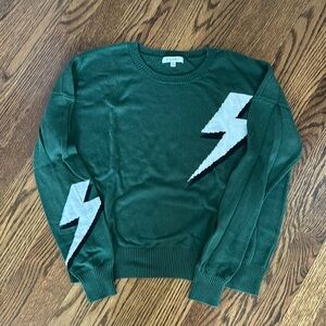 Z Supply Green Lightning Bolt Sweater